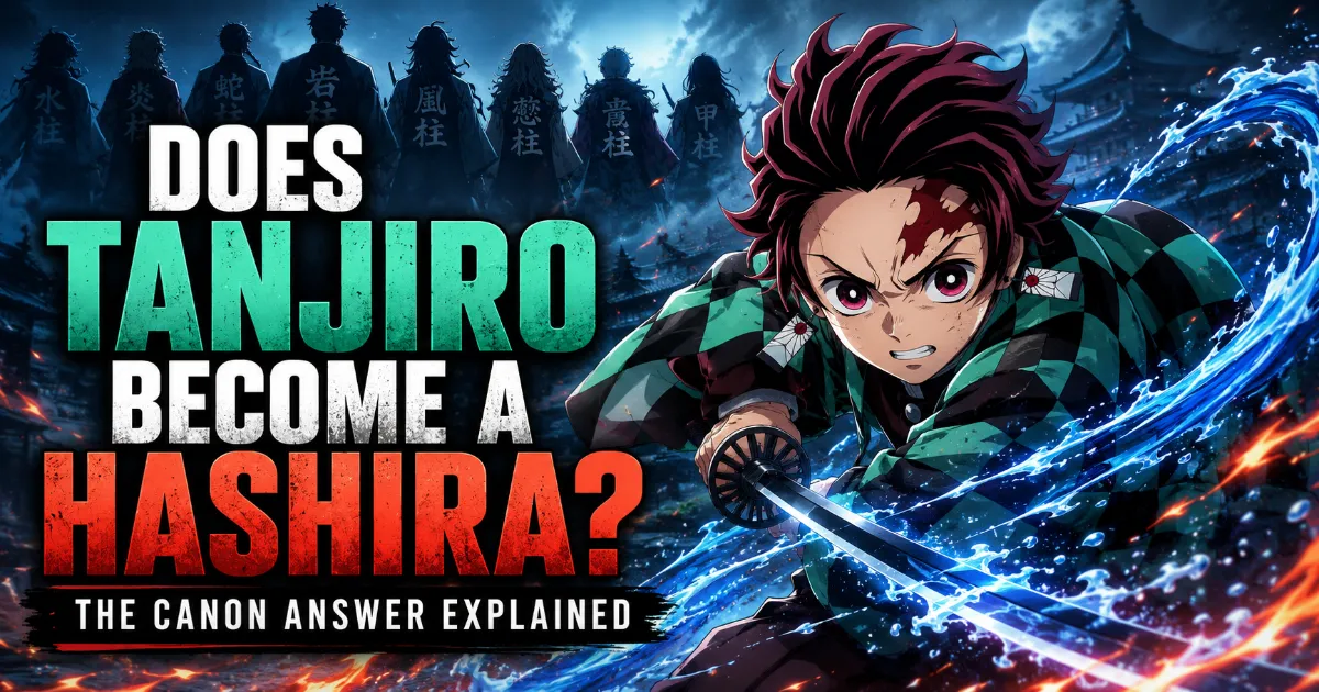 Tanjiro Kamado in Demon Slayer, illustrating the question of whether he becomes a Hashira